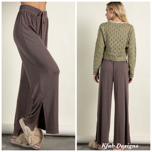 ❤️LAST! AMAZINGLY SOFT SIDE SLIT WIDE LEG PANTS! - Picture 6 of 8